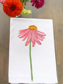 Pink Coneflower Kitchen Towel