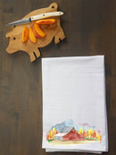 Red Barn with Star Kitchen Towel
