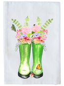 Green Rubber Boots Kitchen Towel