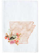 Floral Watercolor State Kitchen Towel