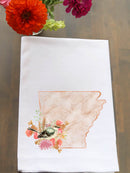 Floral Watercolor State Kitchen Towel