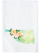 Floral Watercolor State Kitchen Towel