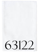 Personalized Zipcode Kitchen Towel