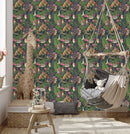 Forest Animals Dark Wallpaper for Kids