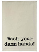 Wash Your Damn Hands Natural Kitchen Towel