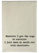 Wash My Mouth With Chocolate Natural Kitchen Towel
