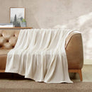 Twin size Cream Bone Lightweight 100-Percent Cotton Blanket - Machine Washable