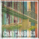 Chattanooga Bridge White Border | Wall Art Print on Real Wood
