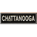Chattanooga Black Sign | Wall Art Print on Real Wood