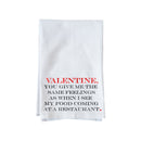 Food at Restaurant Valentine Kitchen Towel