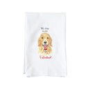 Golden Dog Valentine Kitchen Towel