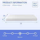 Twin size 6-inch Thick Medium Firm Cool Gel Memory Foam Mattress