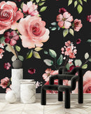 Dark Wallpaper with Red Roses