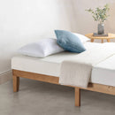 Twin XL size Solid Wood Platform Bed Frame in Natural Wooden Finish