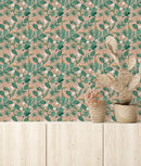 Cactus with Orange and White Flowers Wallpaper