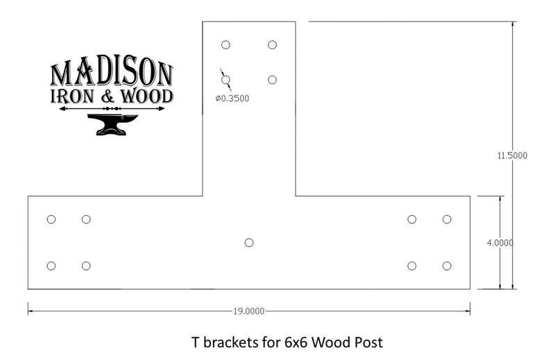 Industrial Style Brackets for 6x6 Dimensional Lumber