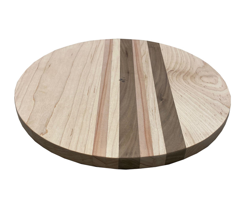 Round Maple Mixed with Walnut Side grain Cutting Board