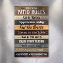 Patio Rules Sign III