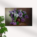 Flowers Lilac Vase Canvas Wall Art