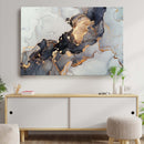 Black Gold Marble Abstract Canvas Wall Art