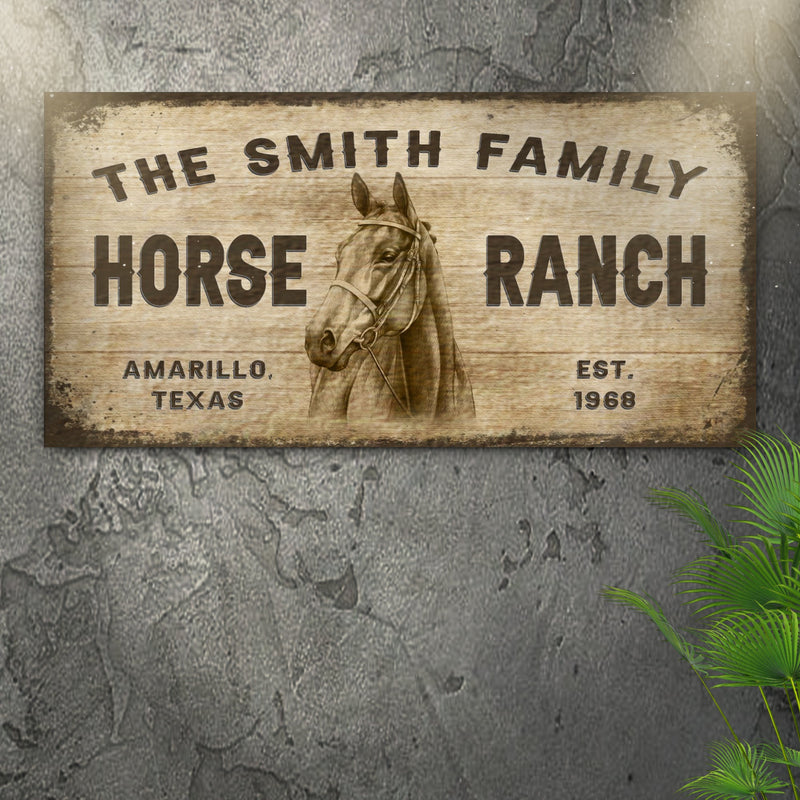 Family Horse Ranch Sign III