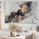 Black Gold Marble Abstract Canvas Wall Art