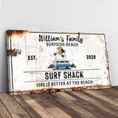 Surfside Beach Family Surf Shack Sign