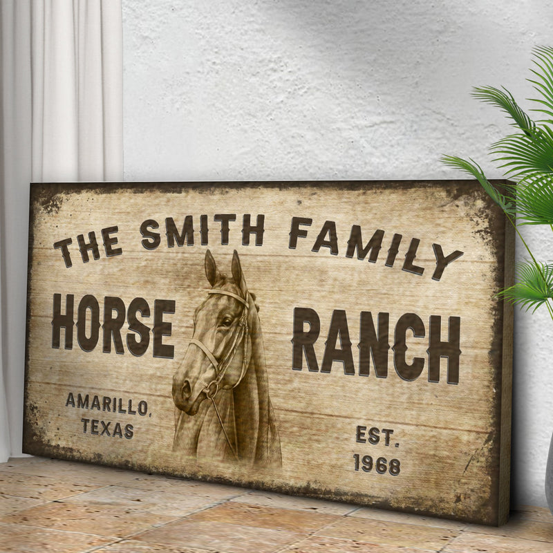 Family Horse Ranch Sign III