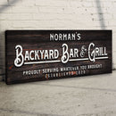 Custom Backyard Bar and Grill Sign: Custom Bar Signs for Home Bar – Perfect for Outdoor Man Cave Decor