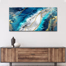 Turquoise Blue Abstract Painting Canvas Wall Art