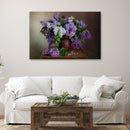 Flowers Lilac Vase Canvas Wall Art