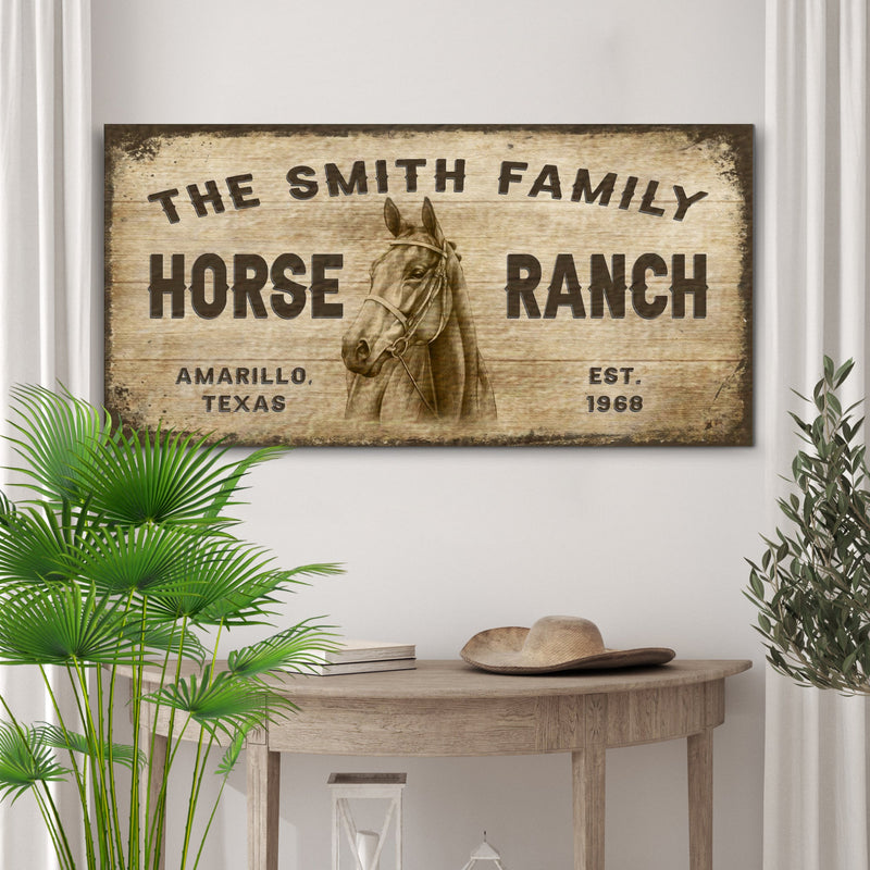 Family Horse Ranch Sign III