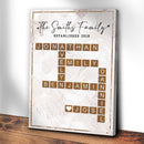 Scrabble Family Names Sign