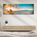 Beach Chairs On The White Sand Canvas Wall Art II