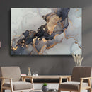 Black Gold Marble Abstract Canvas Wall Art