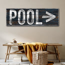Pool Arrow Sign