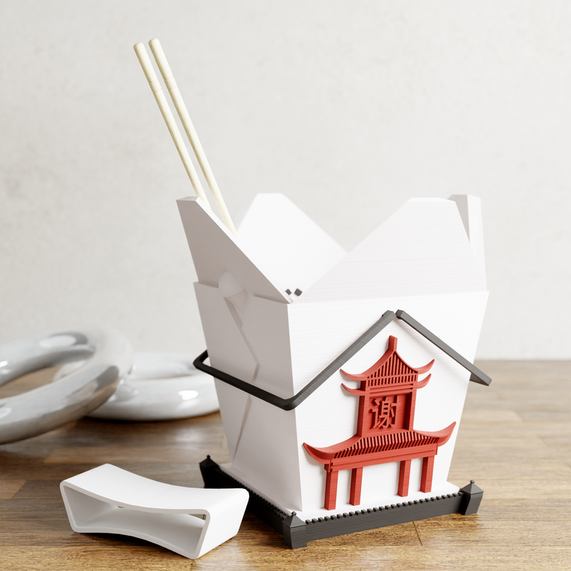 chinese take out planter Chinese Takeout Planter Red
