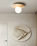 Tanner Disc Travertine Ceiling Light