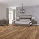 WPC Vinyl Rigid Core 9" Width 60" RL 8.5mm Thick, 1.5mm IXPE Tapered Anzac Romulus Floors - Mazzia Collection bedroom view 2