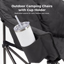 Ainfox 2PCS Oversized Camping Chair Folding Chair Camp Chair for Outdoor, Adults, Men and Women