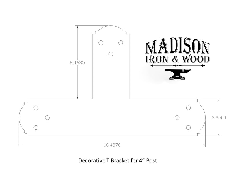 Crowned Brackets for 4x4 Dimensional Lumber