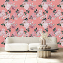 Voguish Pink Roses Wallpaper