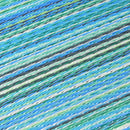 Cancun Turquoise & Moss Green Outdoor Doormat – 24" x 36" Non-Slip, Recycled Plastic