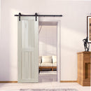 Finished & Unassembled Single Barn Door with Non-Bypass Installation Hardware Kit ( H Design )