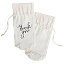 Thank You Cotton Canvas Wine Bag