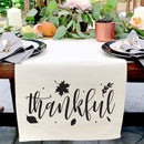 Thankful Cotton Canvas Table Runner