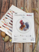 The Cock Rooster Counted Cross Stitch Kit with Hoop by Luca-S BC217L