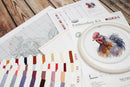 The Cock Rooster Counted Cross Stitch Kit with Hoop by Luca-S BC217L