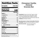Cinnamon Vanilla Almond Granola Bars | Pack of 12 | Gluten, Dairy, & Soy Free | The Gourmet Granola