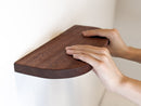 Thin Oak Floating Shelf with Rounded Corners